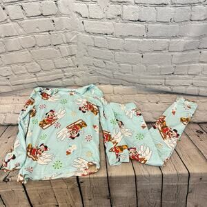 Wei Wei Mickey Christmas Sledding Bamboo Pajama Set